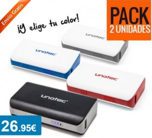 Pack 2x Baterías Power Bank L2 4000mAh - Oferlandia.com