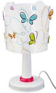 Lámpara mesilla Dalber diseño mariposas - Oferlandia.com