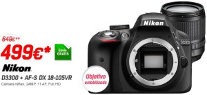 Cámara réflex Nikon D3300-AF-S DX 18-105VR - Oferlandia.com